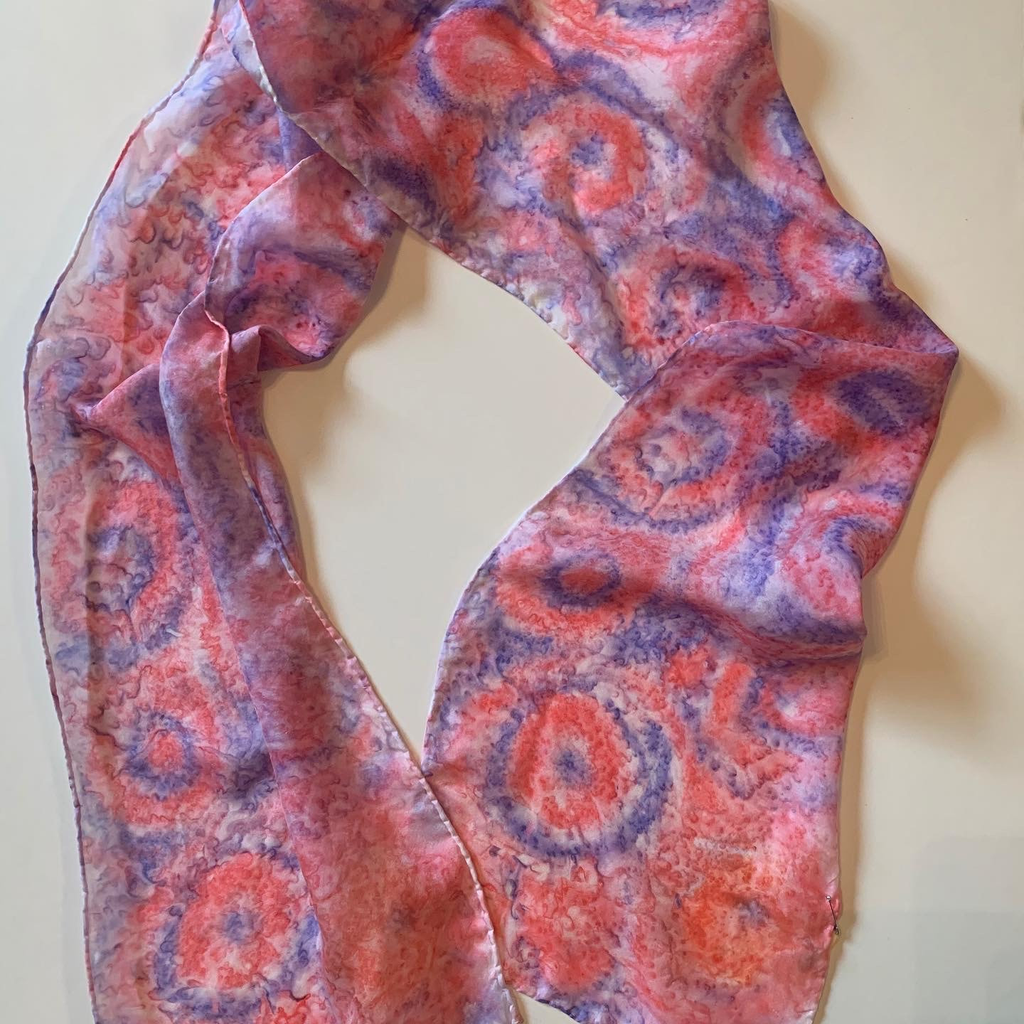Silk Scarf : Red, White and Blue